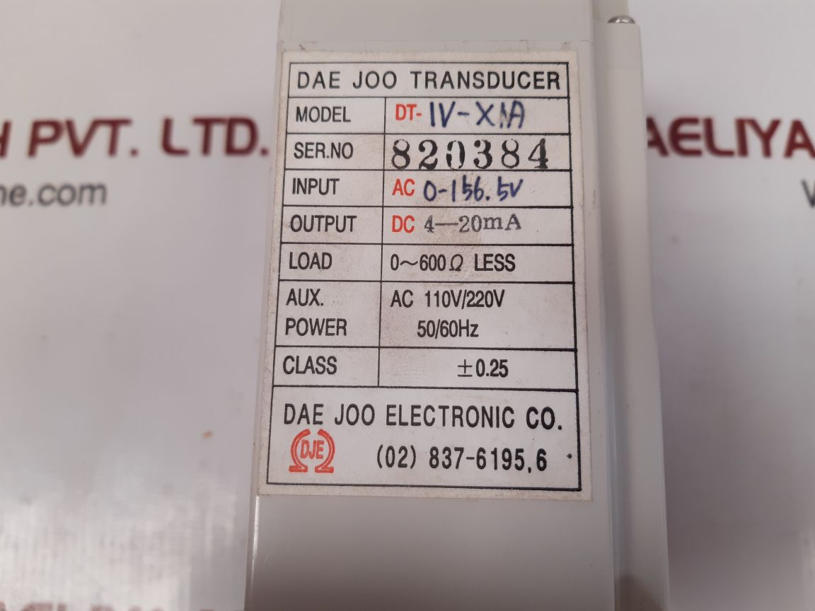 Daejoo dt-1v-x1a transducer