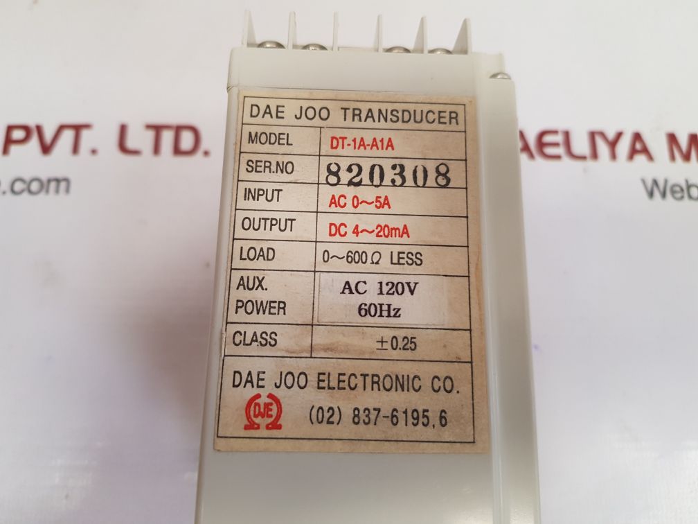 Dae joo dt-1a-a1a transducer used