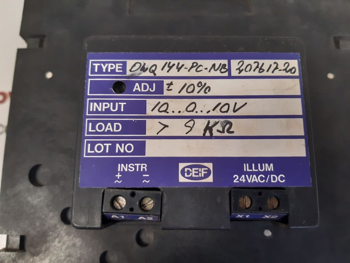 Deif/Norcontrol dlq 144-pc-nb pitch indicator 