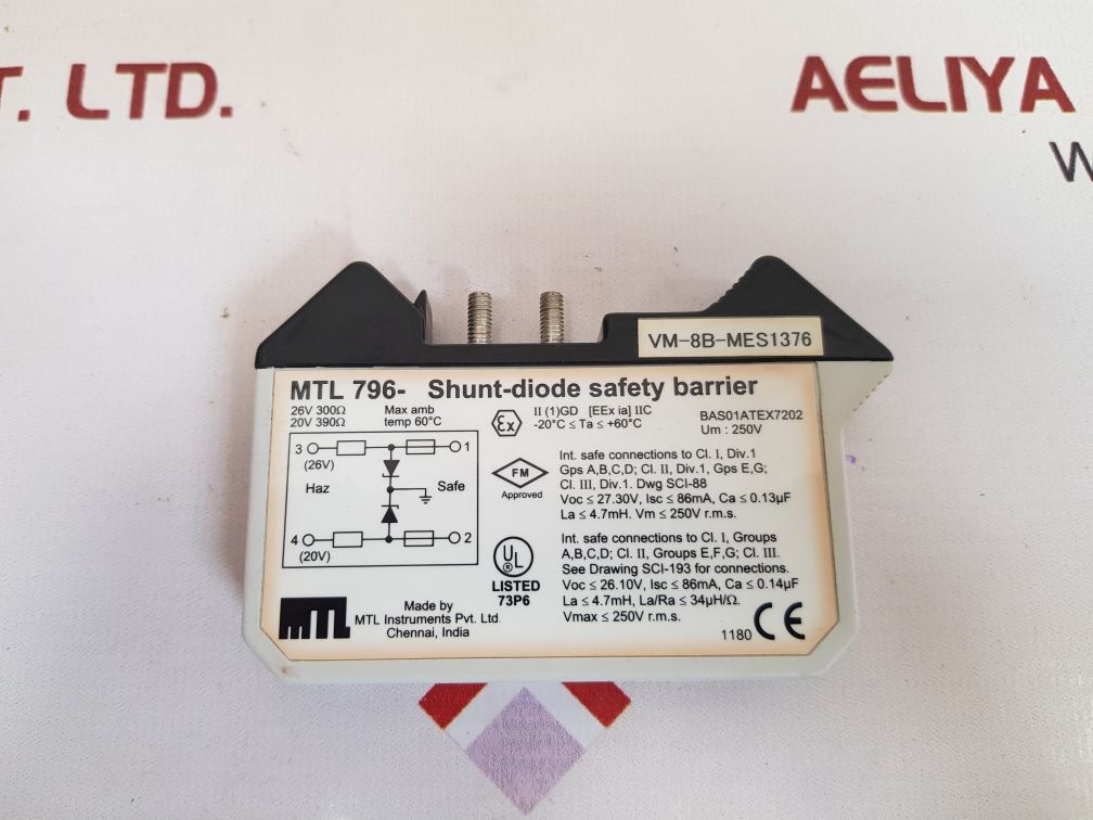 Measurement technology mtl 796- shunt-diode safety barrier