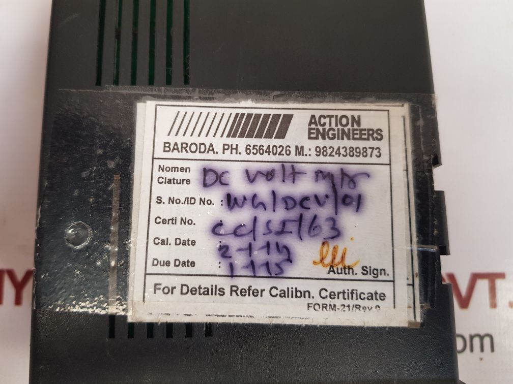 Action engineers wg/dcv/01 dc volt meter