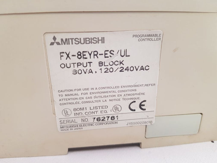 Mitsubishi electric melsec fx-48mr with fx-8eyr programmable controller 