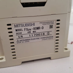 Mitsubishi electric fx2n-80mr-d programmable controller used 