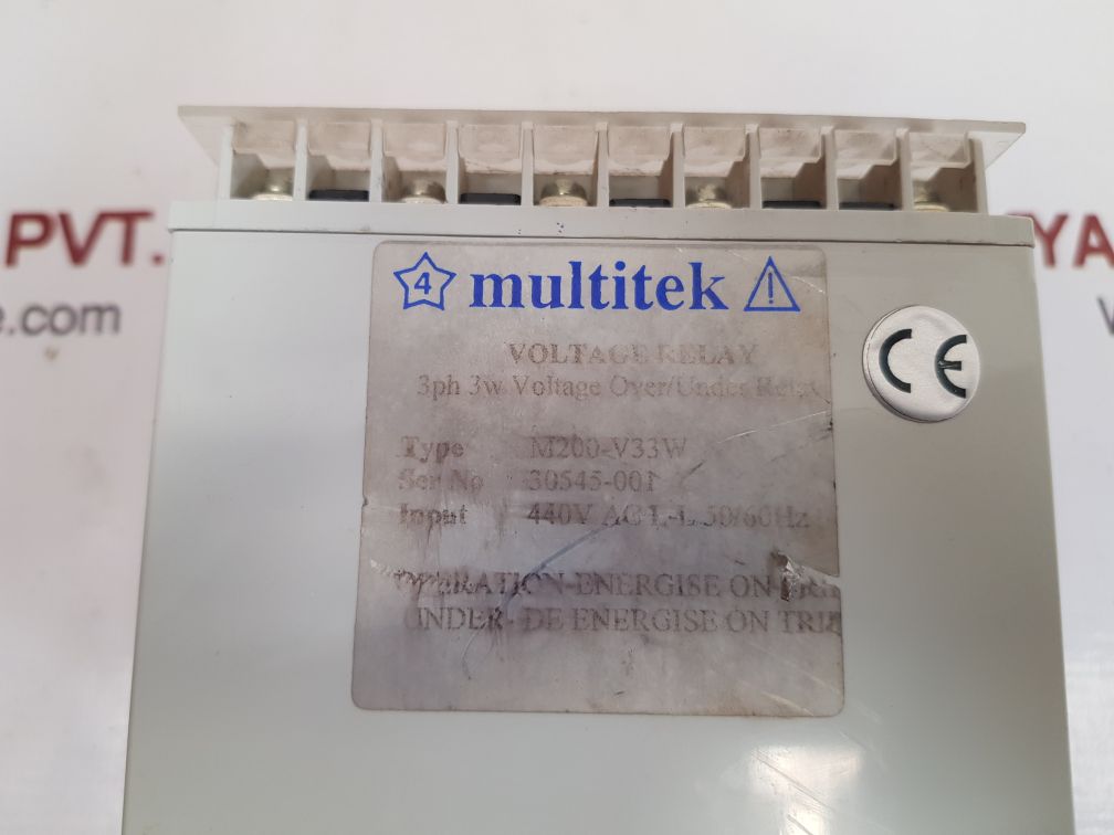 Multitek m200-v33w voltage relay 3 ph 3w over current trip