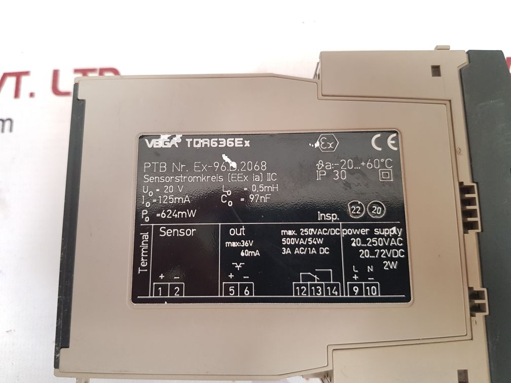 Vega vegator tor636ex signal conditioning instrument