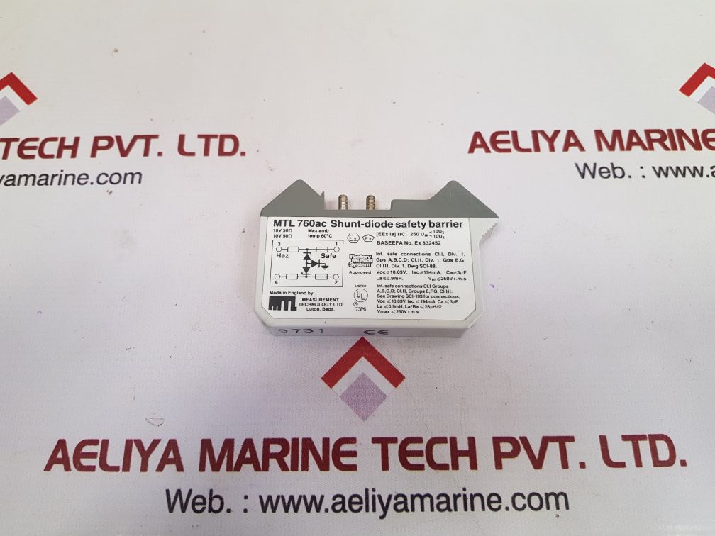 Measurement technology mtl 760ac shunt-diode safety barrier