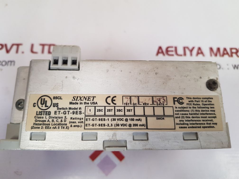 Sixnet et-gt-9es-1 ethernet real-time switch