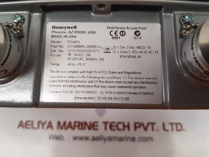 Honeywell fdap2 field device access point 51198665-200 rev.a