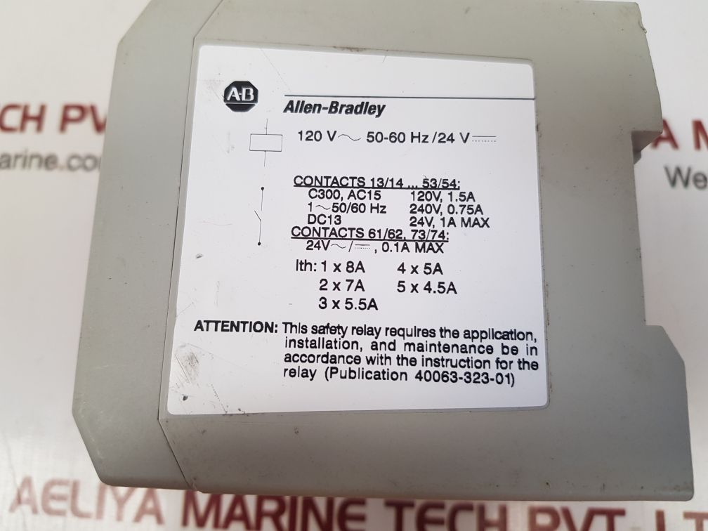 Allen bradley 700-zbr520az1 ser: a safety relay