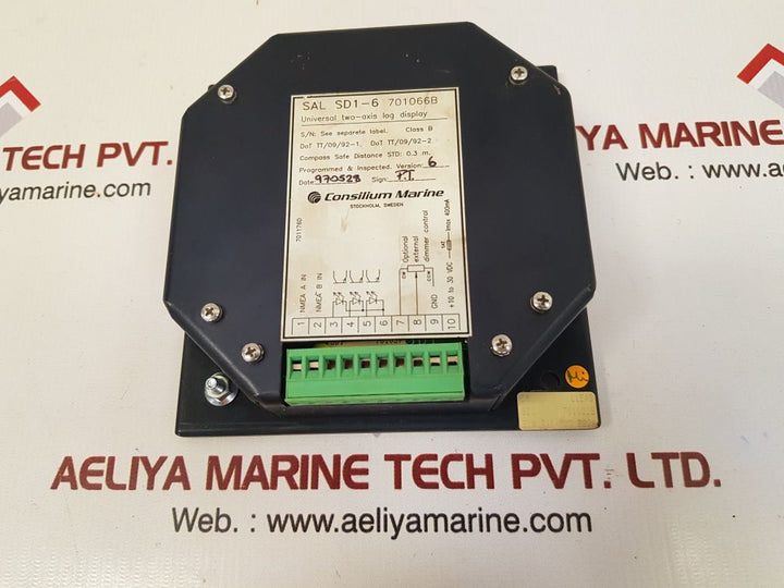 Consilium marine sal sd1-6 universal two-axis log display