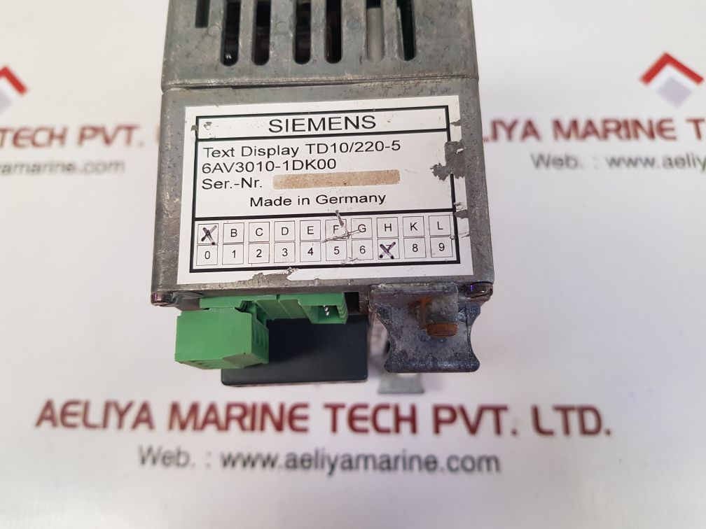Siemens 6av3010-1dk00 text display td10/220-5