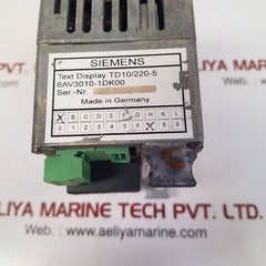 Siemens 6av3010-1dk00 text display td10/220-5