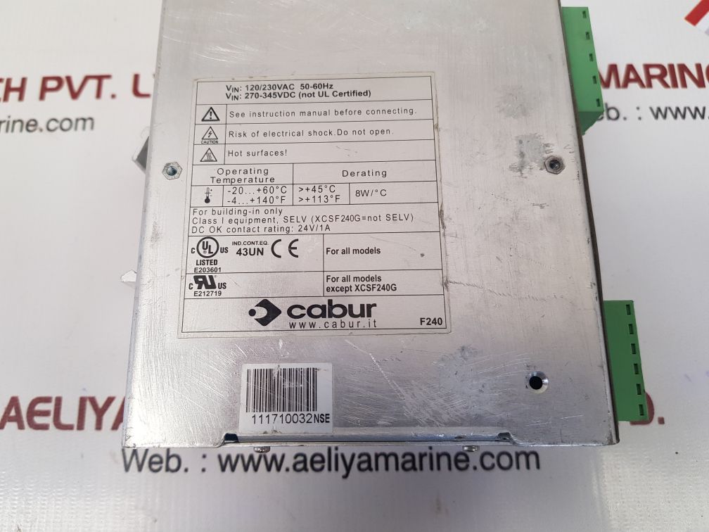 Cabur xcsf240c power supply