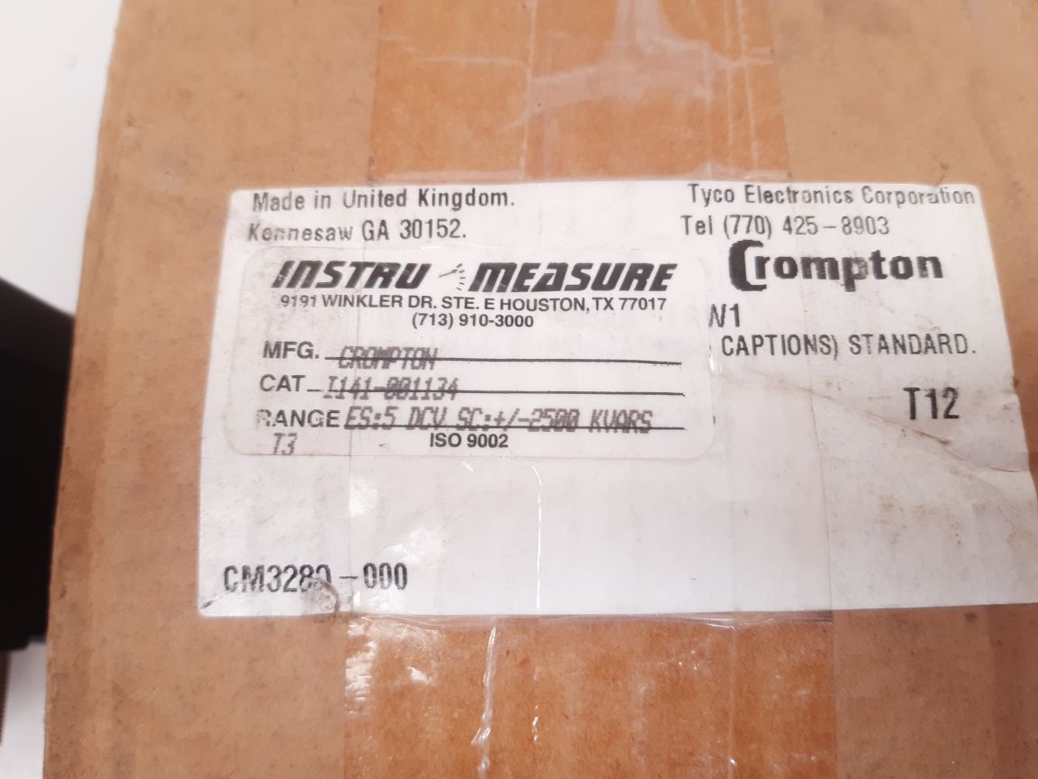 Tyco electronics i141-001134 kilovar meter