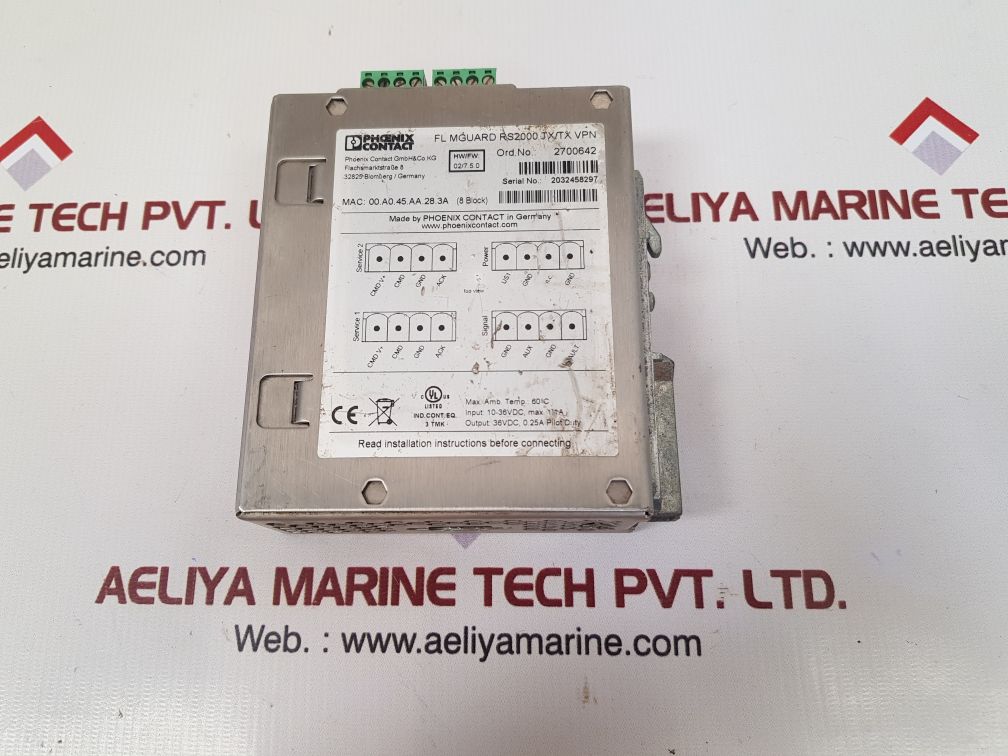 Phoenix contact mguard rs2000 tx/tx vpn router