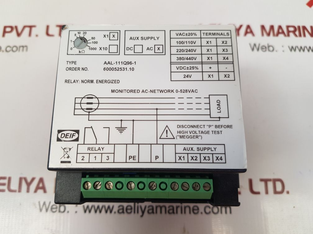 Deif aal-111q96-1 ac-network insulation monitor