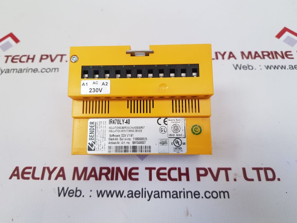 Bender ir470ly-40 a-isometer monitoring device b91048007