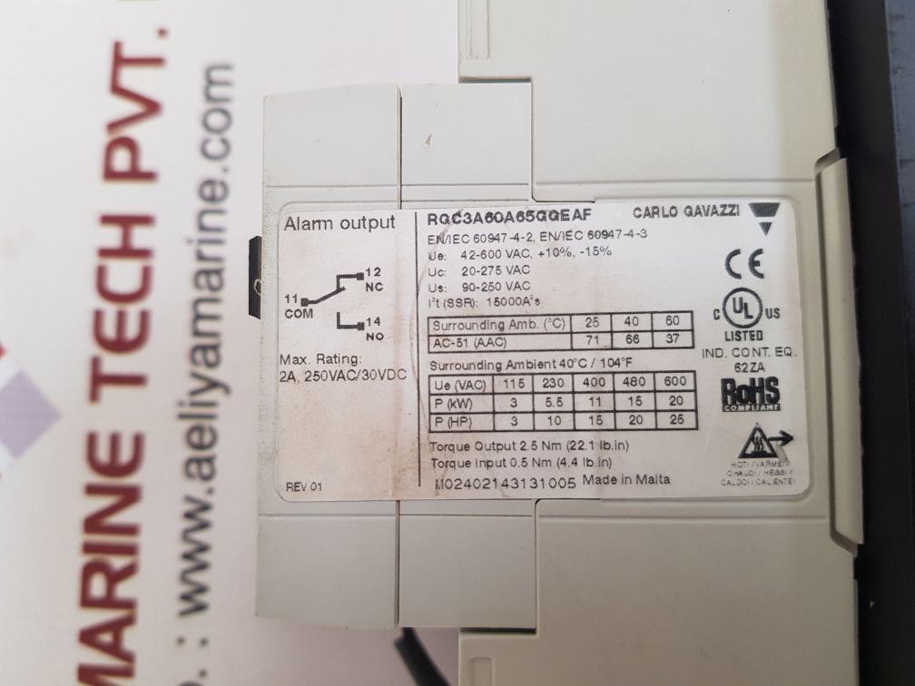 Carlo gavazzi rgc3a60a65ggeaf solid state relay