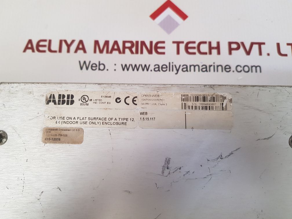 Abb 1sap550200r0001 cp650-web touch screen display