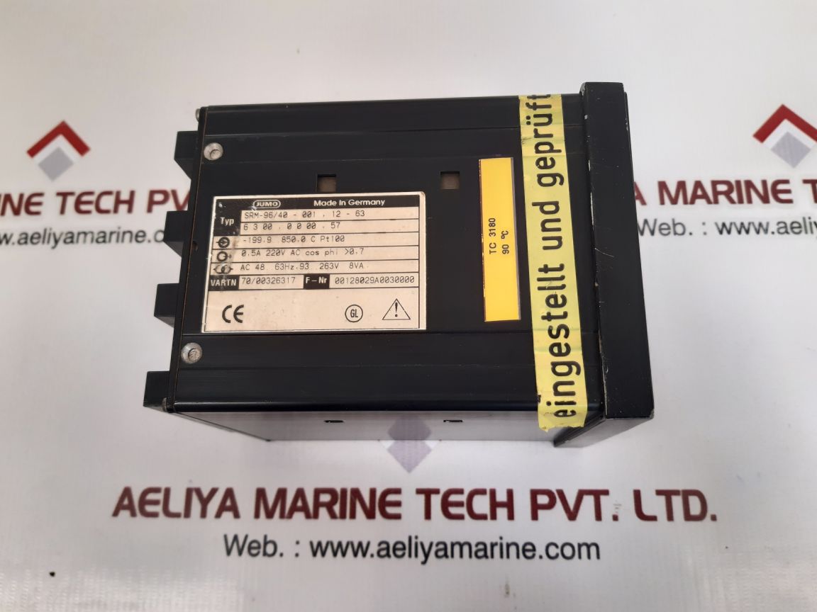 Jumo dicon sm srm-96/40-001, 12-63 temperature controller