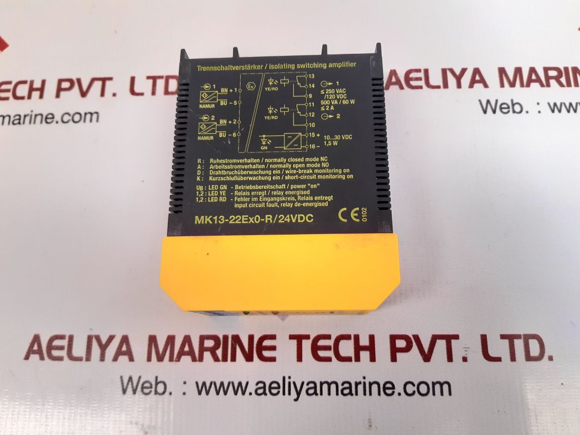 Turck mk13-22ex0-r/24vdc isolating switching amplifier