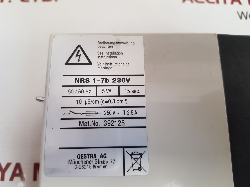 gestra nrs 1-7 50/60 hz