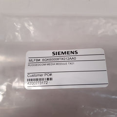Siemens 6gk60008tx012aa0 ruggedcom media module tx01