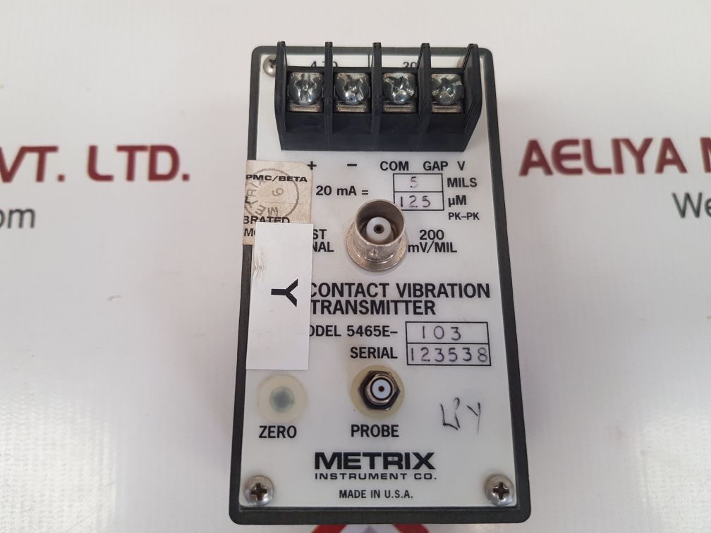 Metrix 5465e-103 non-contact vibration transmitter