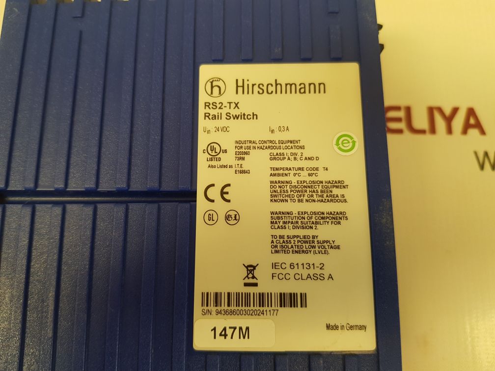 Hirschmann rs2-tx ethernet rail switch