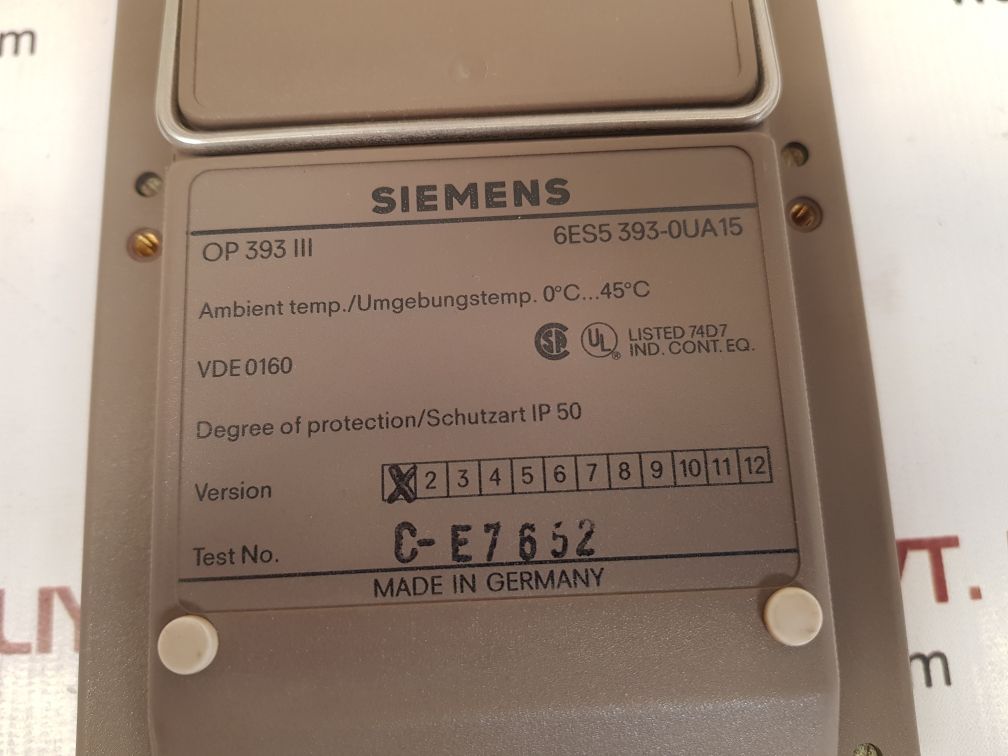 Siemens op 393 iii  6es5 393-0ua15 operator interface panel