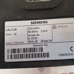 Siemens lal3.25 flame oil burner controller