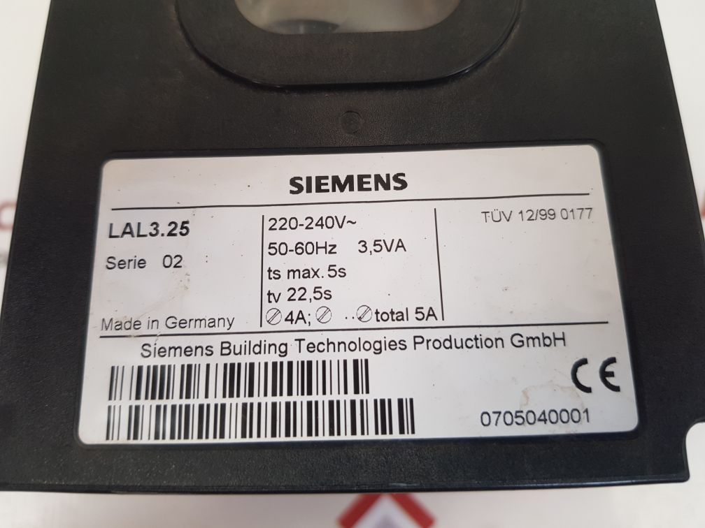 Siemens lal3.25 flame oil burner controller used