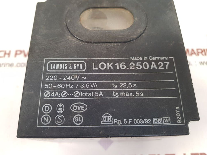 Landis & gyr lok16.250a27 boiler program control
