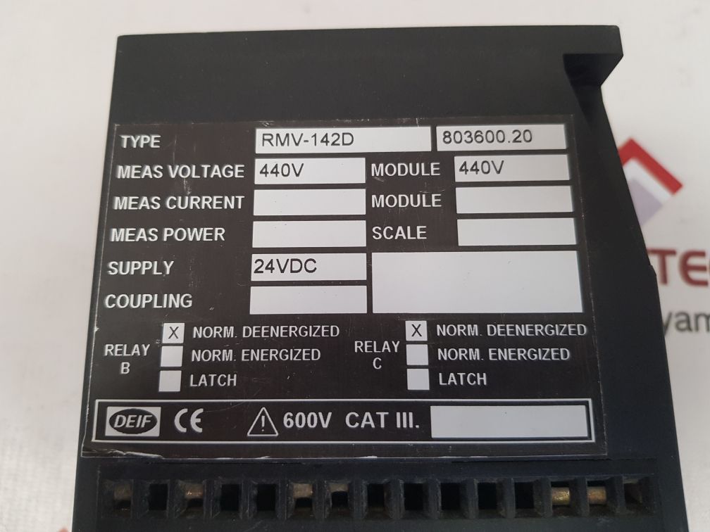 Deif rmv-142d voltage relay 803600.20