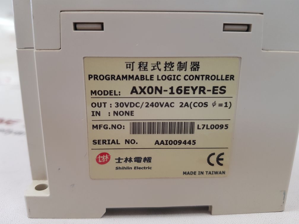 Mitsubishi Fx2N-16Mr-es/Ul Programmable Logic Controller With Shihlin Ax0N-16Eyr