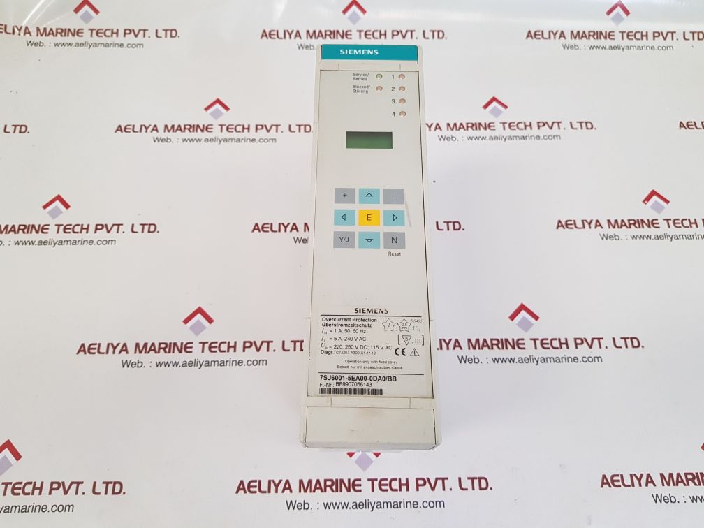 Siemens 7sj6001-5ea00-0da0/bb overcurrent protection