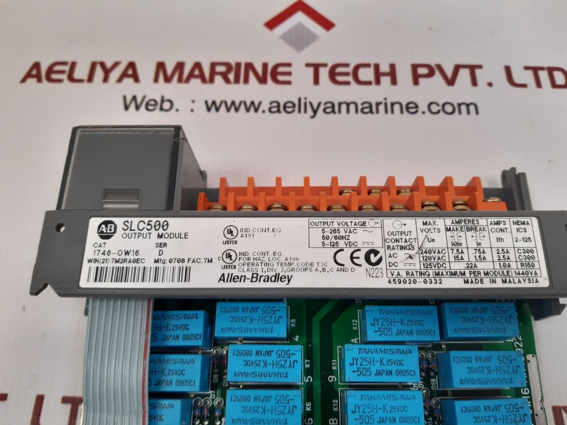 Allen-bradley 1746-ow16 ser.d slc500 output module