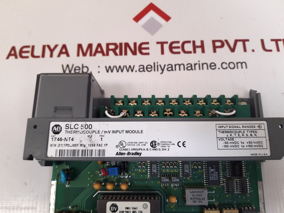 Allen-bradley 1746-nt4 slc 500 input module thermocouple terminal