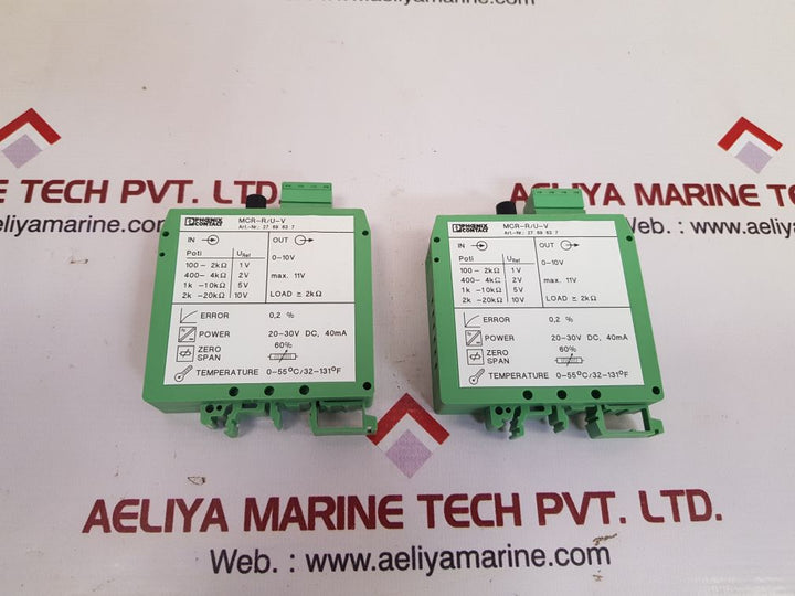Phoenix contact mcr-r/u-v resistance transducer 2769637