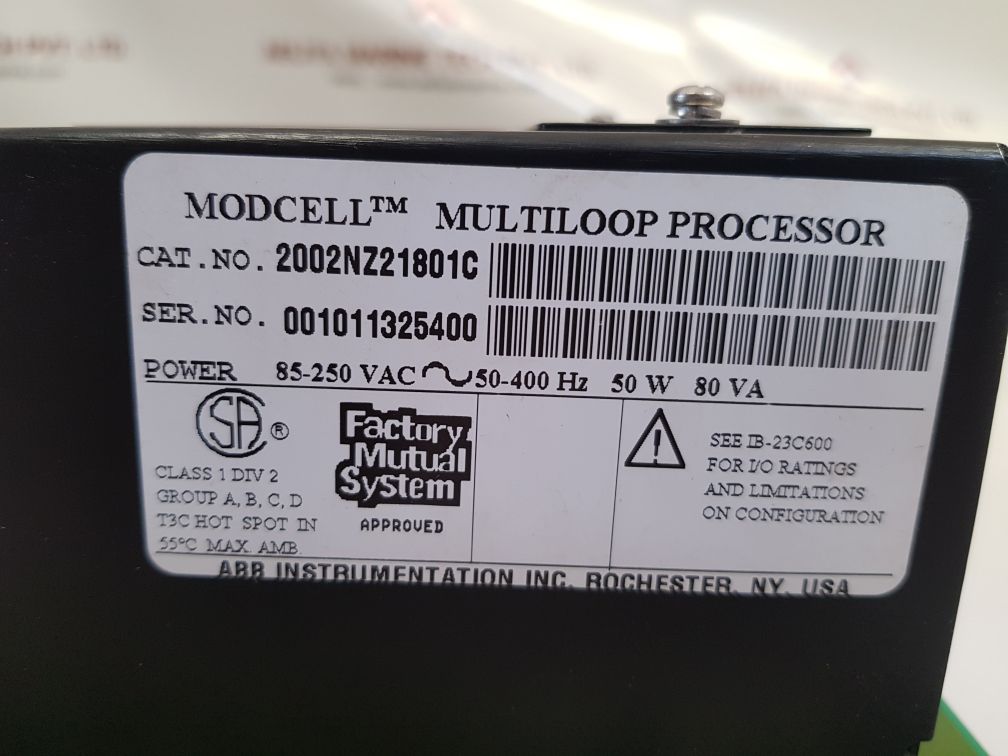 Abb modcell 2002nz21801c multiloop processor