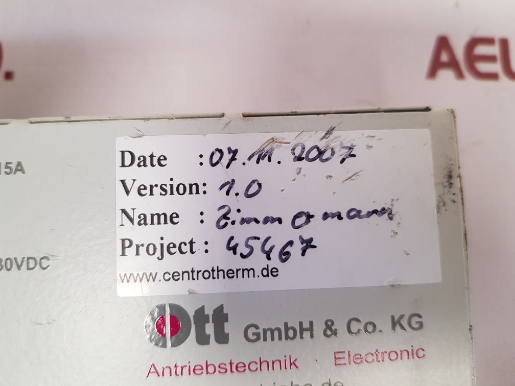 Ott dc rs beta 15 drive control a40018 