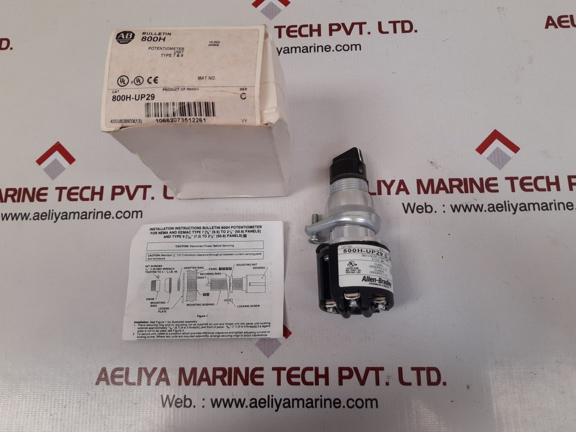 Allen-bradley 800h-up29 ser.c potentiometer