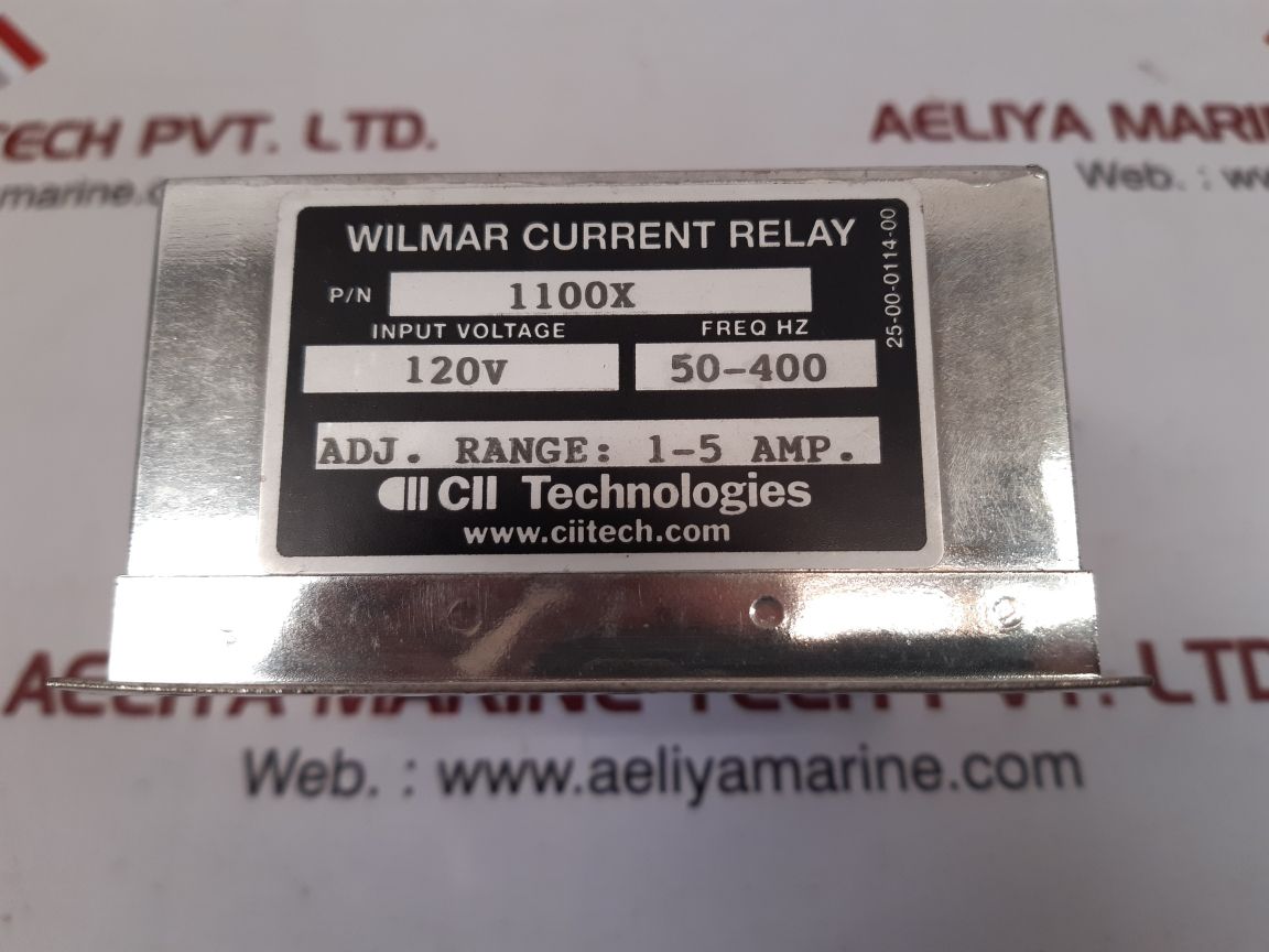 Wilmar 1100x current relay