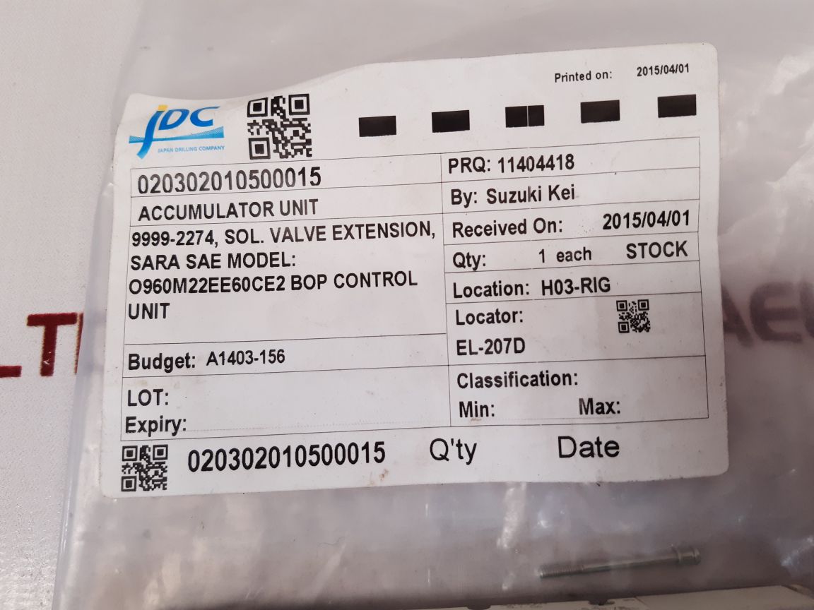 Smc sq1440kn-5l1-c6 valve