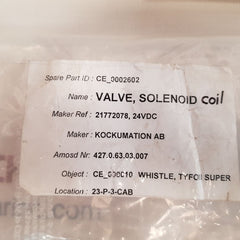 Kockum sonics 24 vdc solenoid coil 