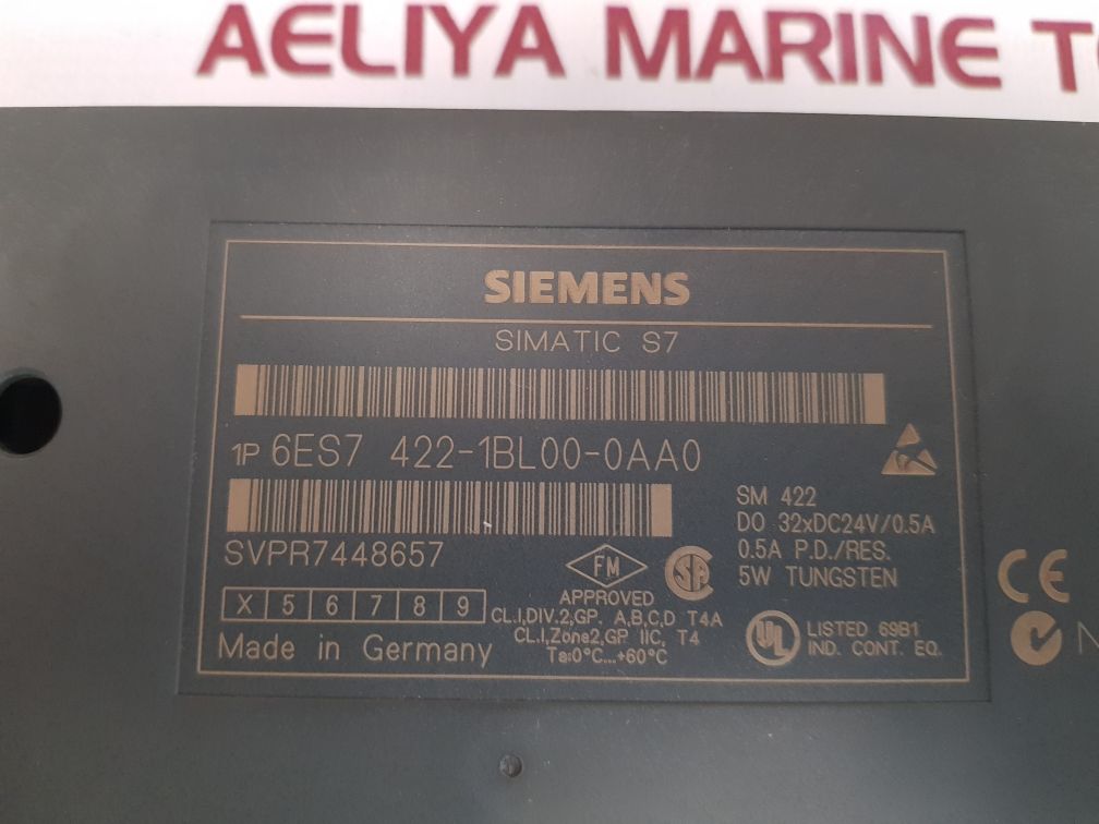 Siemens simatic s7 6es7 422-1bl00-0aa0 digital output module