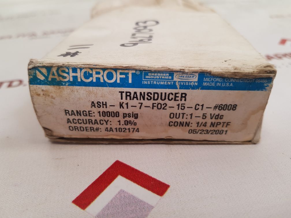 Ashcroft ash-k1-7-f02-15-c1 transducer 10000 psig 