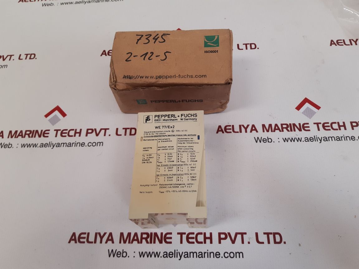 Pepperl + fuchs we 77/ex2 switch amplifier 01543s