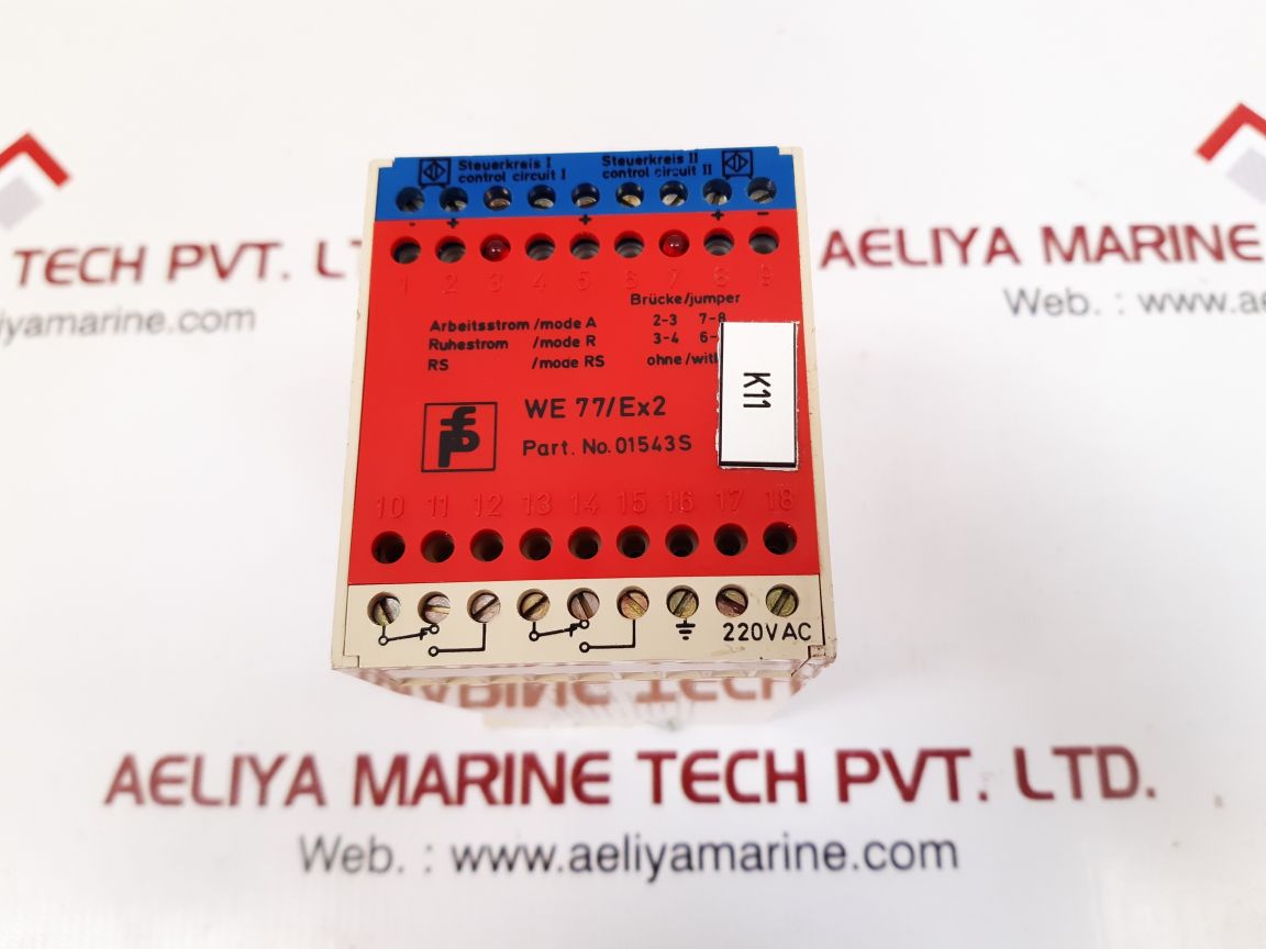 Pepperl + fuchs we 77/ex2 switch amplifier 01543s