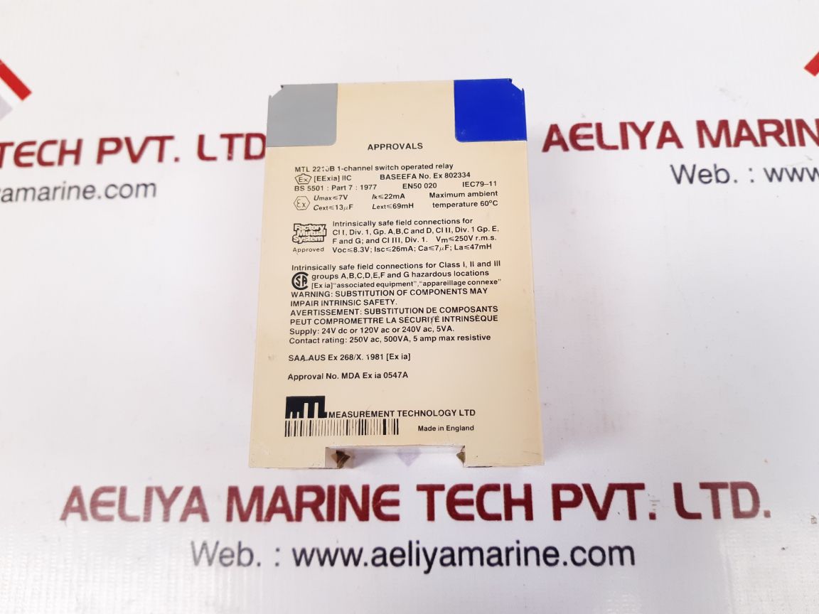 Measurement technology mtl2210b 1-channel switch operated relay